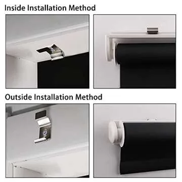 LUCKUP 100% Blackout Roller Shades Blind, Window Blinds with Waterproof Fabric, Thermal Insulated UV Protection for Bedrooms, Living Room, Bathroom, The Office, Easy to Install, 37" W x 79" L(Black)