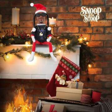 Snoop on the Stoop,Snoop Elf on a Shelf, Elf Doll,2024 Christmas Gift Toy 12" Figurine Elf, Plush Toys,+Big Size Gift Box(Special2024Edition)
