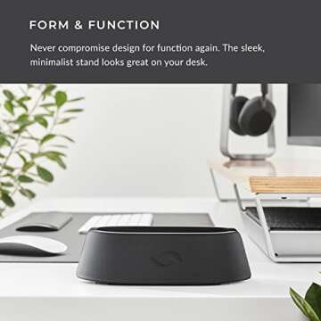 HumanCentric Vegan Black Leather Vertical Laptop Stand