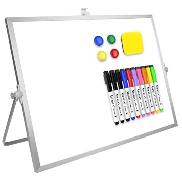 Magnetic Dry Erase Board 16x12in with Stand Markers
