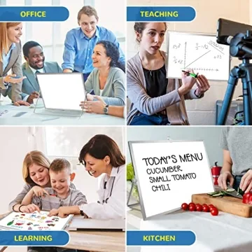 Magnetic Dry Erase Board 16x12in with Stand Markers