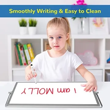 Magnetic Dry Erase Board 16x12in with Stand Markers