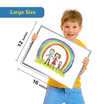 Magnetic Dry Erase Board 16x12in with Stand Markers