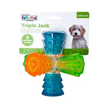 Outward Hound Triple Jack Interactive Multi-Squeak Dog Toy