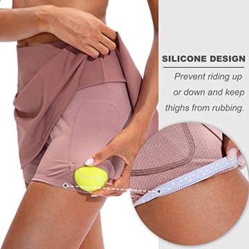 Stylish Soothfeel Women’s Pleated Tennis Skirt with Pockets