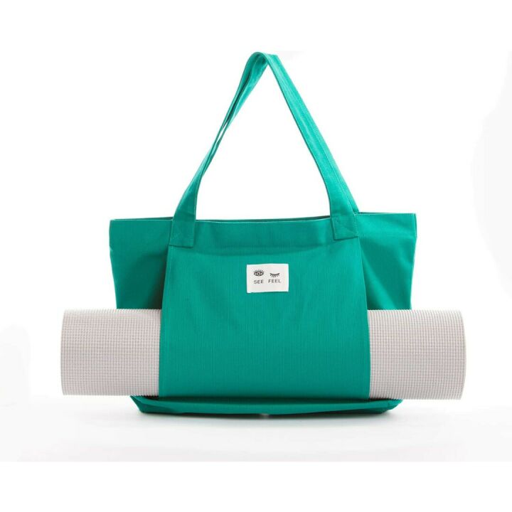 Yoga Pilates Mat Bag - Basic Canvas Tote Carrier