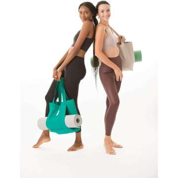 Yoga Pilates Mat Bag - Basic Canvas Tote Carrier