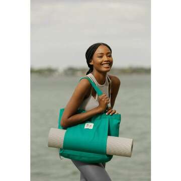 Yoga Pilates Mat Bag - Basic Canvas Tote Carrier