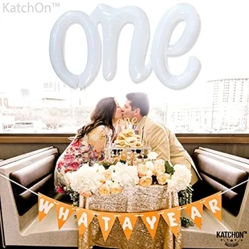 KatchOn Big White Number One Balloon for First Birthdays
