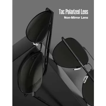Stylish LUENX Aviator Polarized Sunglasses for Men & Women
