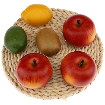 Gresorth 6pcs Lifelike Artificial Red Apples for Decor