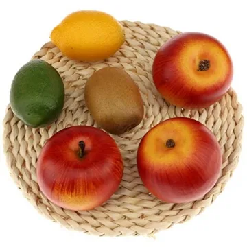 Gresorth 6pcs Lifelike Artificial Red Apples for Decor