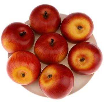 Gresorth 6pcs Lifelike Artificial Red Apples for Decor