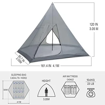 Spacious KAZOO Family Camping Tent for 8 Waterproof Easy Setup