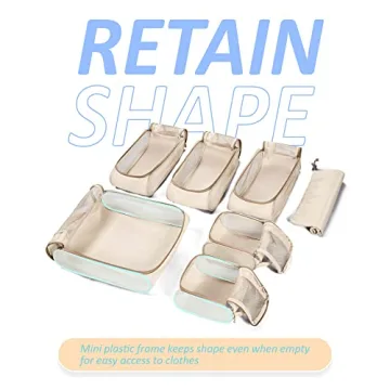 BAGSMART 7-Piece Packing Cubes Set for Travel Organization