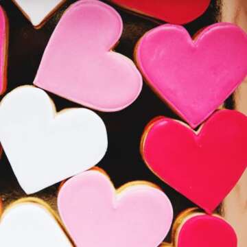 JOB JOL Heart Cookie Cutters 5 PCS, 2'' to 4'', for Valentine's Day