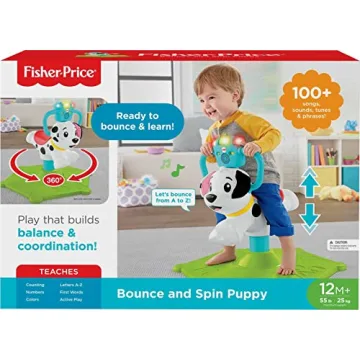 Fisher-Price Bounce and Spin Puppy for Toddlers and Infants