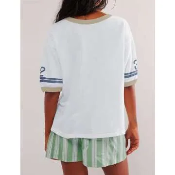 Anoumcy Oversized Graphic Print T-Shirts for Women