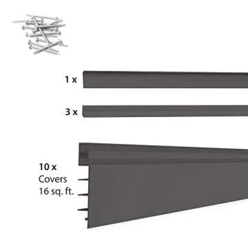 Proslat Heavy Duty PVC Slatwall Garage Organizer - 4x4 ft