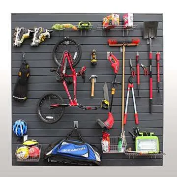 Proslat Heavy Duty PVC Slatwall Garage Organizer - 4x4 ft
