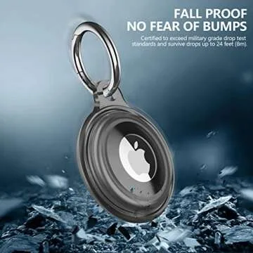 Waterproof AirTag Keychain Holder Case - 2 Pack