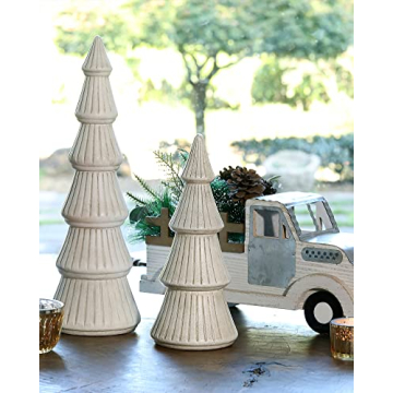 Elegant Wooden Christmas Tree Centerpieces for Decor