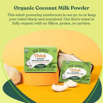 Four Sigmatic Matcha Latte Packets with Lion's Mane