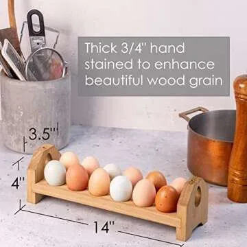 Farmhouse Stackable Wood Egg Holder l Egg Storage l Fresh Egg Storage l Wooden Egg Holder l Wooden Egg Rack l Wood Egg Carton l Egg Tray (1)