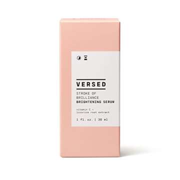 Versed Stroke of Brilliance Brightening Serum - Discoloration Correcting Serum with Vitamin C + Licorice Root to Even Skin Tone - Firming, Hydrating, and Strengthening Skin Care - Vegan (1 fl oz)