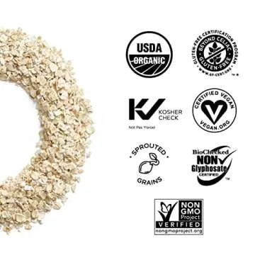One Degree Organic Foods Sprouted Quick Oats, USDA Organic, Non-GMO Gluten Free Oatmeal, 24 oz., 4 Pack