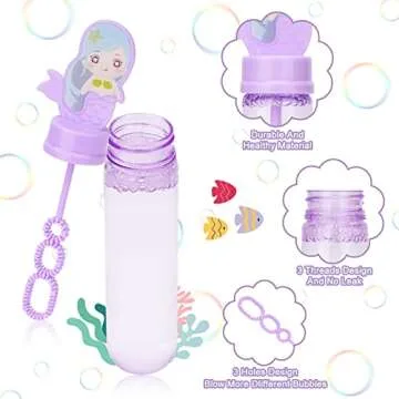 Mermaid Bubble Wands for Kids Under Sea Party Favors