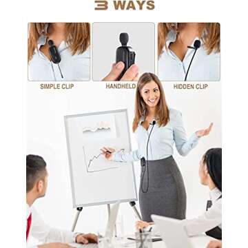 Alvoxcon Wireless Lapel Microphone for Computer, USB lavalier Mic System for MacBook, Android, PC, Laptop, Speaker, Zoom Meeting, Teacher Podcasting, Vlog, YouTube, Conference, Vocal Recording