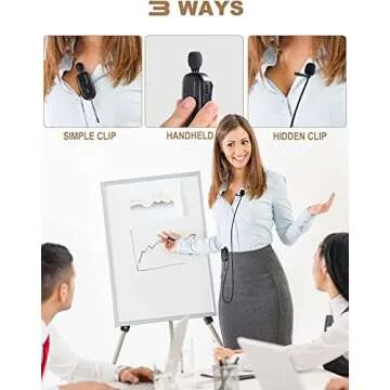Alvoxcon Wireless Lapel Microphone for Computer, USB lavalier Mic System for MacBook, Android, PC, Laptop, Speaker, Zoom Meeting, Teacher Podcasting, Vlog, YouTube, Conference, Vocal Recording