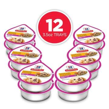 Hill's Science Diet Puppy, Puppy, Small & Mini Breeds Puppy Premium Nutrition, Wet Dog Food, Chicken & Vegetables Stew, 3.5 oz Tray, Case of 12