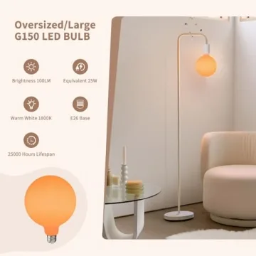 ONEWISH Modern Floor Lamp with Ambient Glow for Your Home