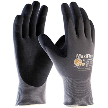 MaxiFlex Safety Work Gloves 34-874 Nitrile Micro-Foam Grip Palm & Fingers - Excellent grip and abrasion resistance