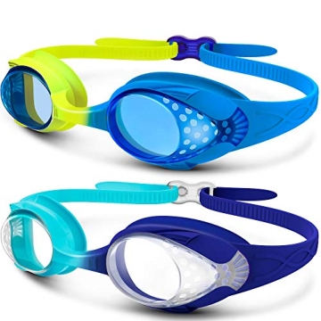 OutdoorMaster Kids Swim Goggles - Adjustable and Fun
