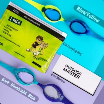 OutdoorMaster Kids Swim Goggles - Adjustable and Fun