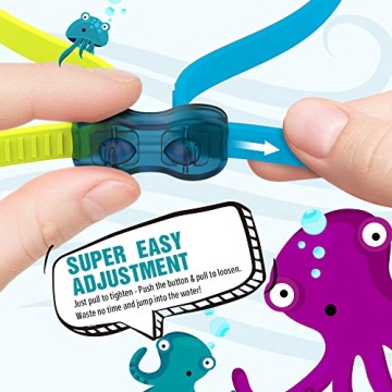 OutdoorMaster Kids Swim Goggles - Adjustable and Fun