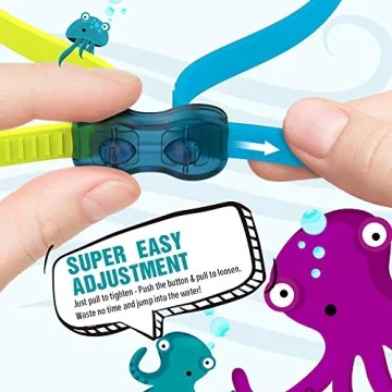 OutdoorMaster Kids Swim Goggles - Adjustable and Fun