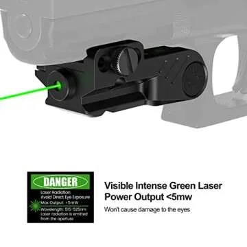 Feyachi PL-22 Laser Sight Rechargeable Green Dot Lazer Sight for Picatinny Rail Handgun Pistol Tactical Airsoft Gun Rifle, USB Magnetic Charging