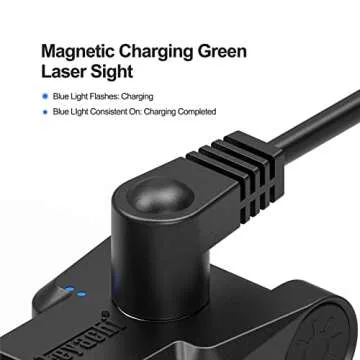Feyachi PL-22 Laser Sight Rechargeable Green Dot Lazer Sight for Picatinny Rail Handgun Pistol Tactical Airsoft Gun Rifle, USB Magnetic Charging