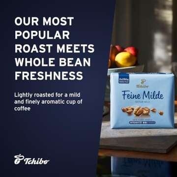 Tchibo Roasted Ground Coffee – Feine Milde - Light Roast Arabica Beans for a European Style Coffee...
