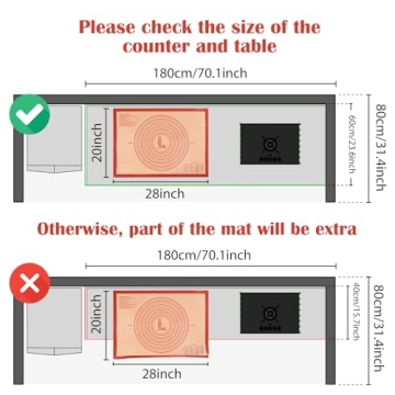 Extra Large Non-slip Pastry Mat for Baking and Dough