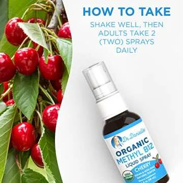 Organic Vitamin B12 Spray for Energy and Nerve Support