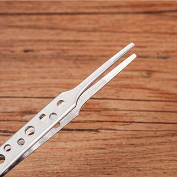 Wolfride Stainless Steel Tweezers Precision Tweezer Tool Set for Electronics Repair, Crafting (5 Pcs)