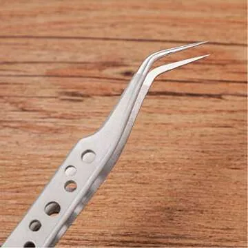 Wolfride Stainless Steel Tweezers Precision Tweezer Tool Set for Electronics Repair, Crafting (5 Pcs)