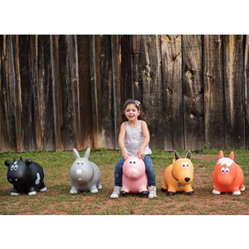 Farm Hoppers Safe Bouncing Blue Cow with Pump