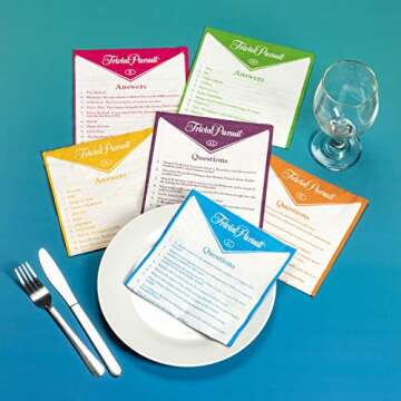 Trivial Pursuit Napkins - Set of 24 Napkins with Trivia Questions