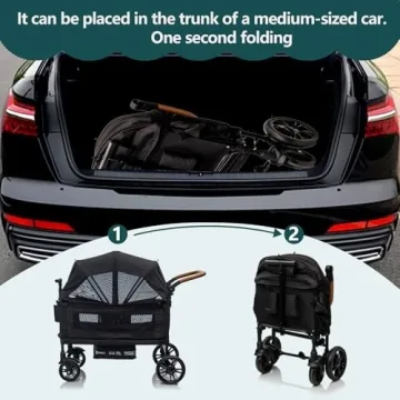 Top Lightweight Wagon Stroller for Two Kids & Cargo